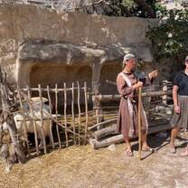 Guiding at the village 