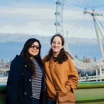 AIFS Abroad participants with ferris wheel in the background