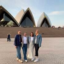 AIFS Abroad interns outside the Sydney Opera House