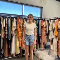 AIFS Abroad intern at clothing store