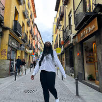 AIFS Abroad intern in the streets of Madrid