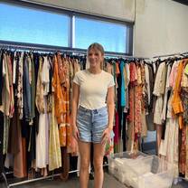 AIFS Abroad intern at clothing store