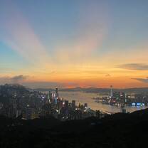 sunsets in hong kong