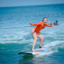 Morning surf session in Kuta