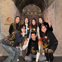 au pair gether together in culture activities 