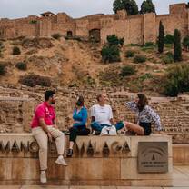 An EF staff member leading an excursion with the gap year students