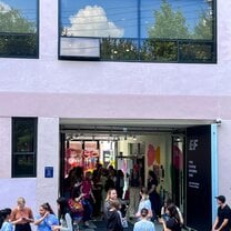 Explore the EF Seoul school painted in bright pink