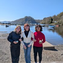 Having a laugh at Logh Lomond in Scotland!