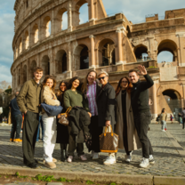 EF students in front of the colosseum 