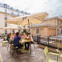 EF language year abroad students studying on the rooftop patio at our language school