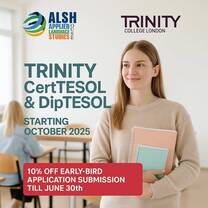 TRINITY CertTESOL course in October