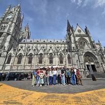 TCS Group in front of Basilica in Quito