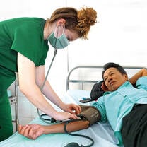 Medical student on clinical rotation in Vietnam