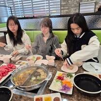 With foreign students