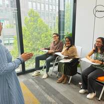 Students at group class