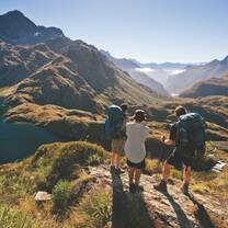 Study Abroad Students tramping on the Routeburn