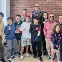 Teacher and students group photo