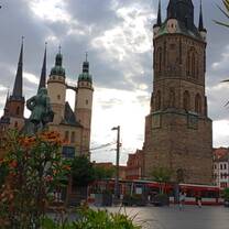 The Marktplatz in Halle 
