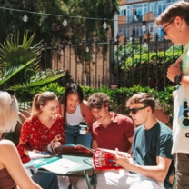 Participants at School Patio