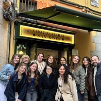 Group photo at Chocolateria San Gines