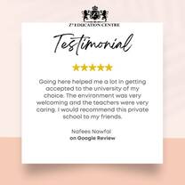 Student testimonial for Z3 Education Centre