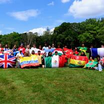 Camp USA participants celebrating International Day