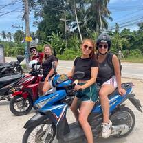 Students riding a bike