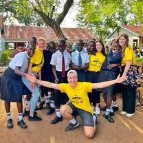 Volunteers and students