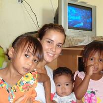 Volunteer in Cambodia and 3 babies