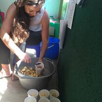 Making fruit salad! 