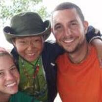Volunteers with locals in Mongolia
