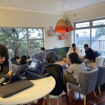 Students working on their projects. 