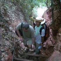 Hiking up the mountains in Nepal while volunteering abroad