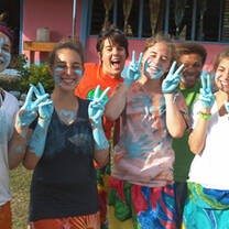 Global Works Fiji Trip Students doing service work