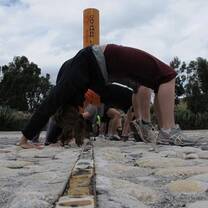 Back bend over the equator