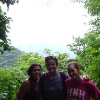 Students in the rainforest