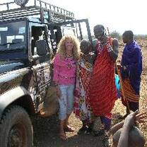 In the field enjoying nature in Kenya