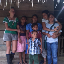 Volunteers with children in Belize