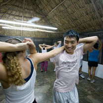 CCA students in a Latin American dance class 