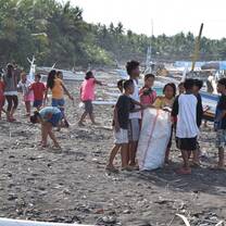 Beach clean up day at Yayasan Program by the Sea, Bali Volunteers 
