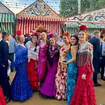 Our students and program director on Feria de Sevilla