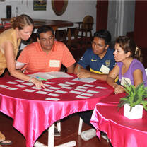 Students around at the table