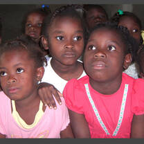 work with children in Haiti