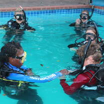 Coral Divers Instructor Teaching in our On-site training pool