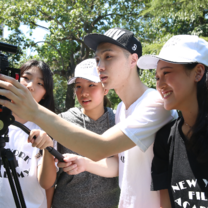 film shooting on set 