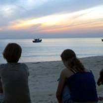volunteers on beach in Malaysia