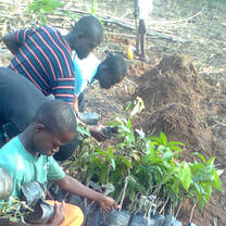 Local volunteers in Ghana