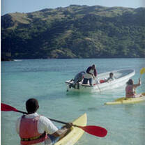 High school students kayaking in Australia