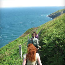 Hiking a trail in Ireland