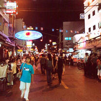 street at night in Khon Kaen, Thailand